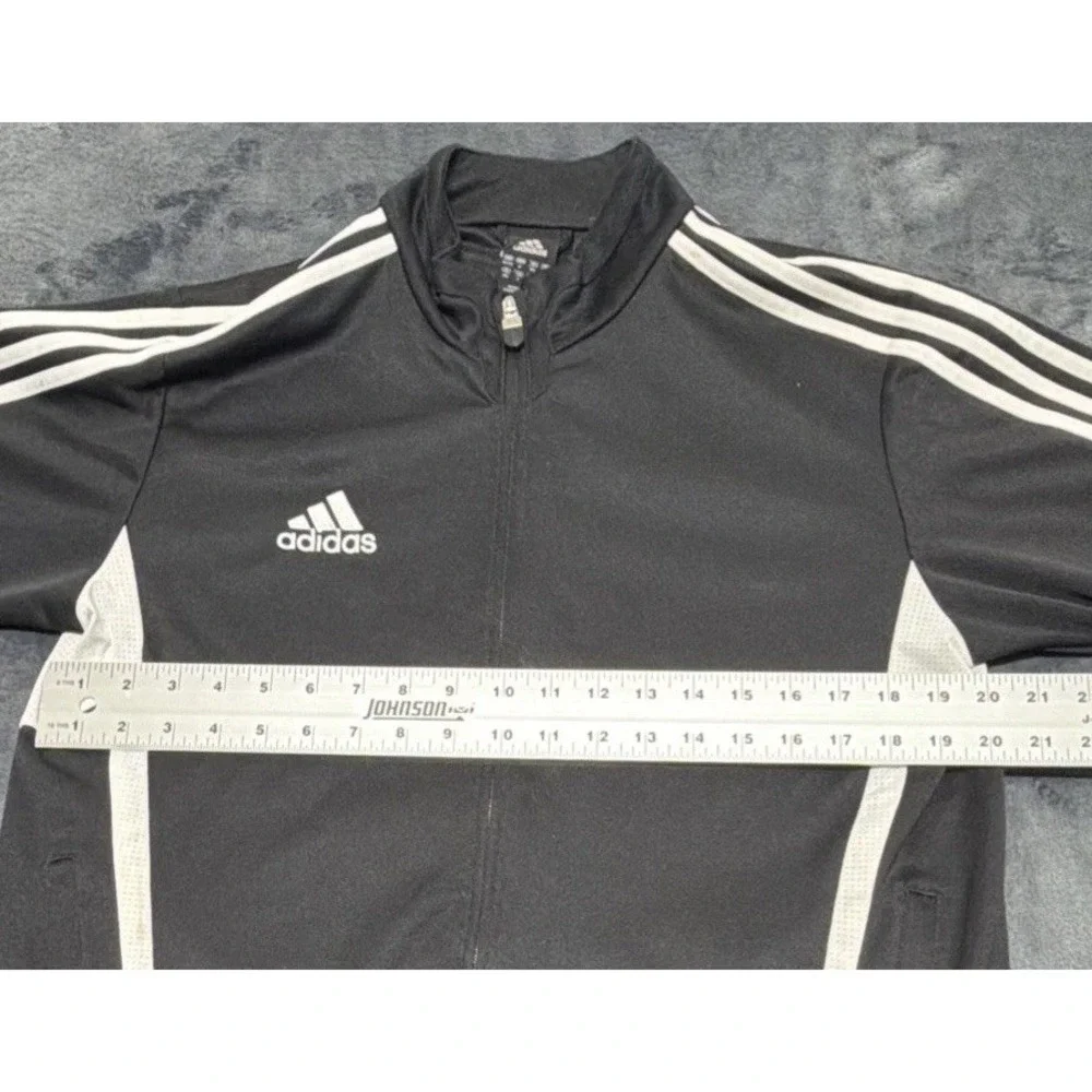 Adidas Climacool Track Jacket, Black/White 3 Stripe Full Zip Sz. Medium